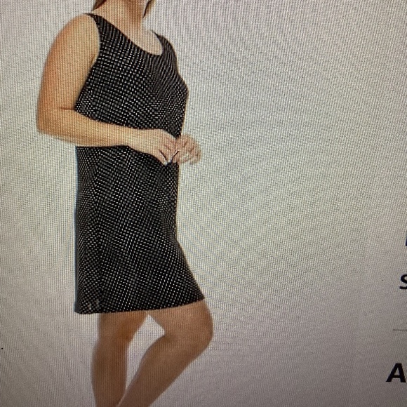STRETCHY MISSY TANK DRESS ( Size XL) ( Color: BLACK DOTS) ( PREOWNED) - Picture 2 of 7